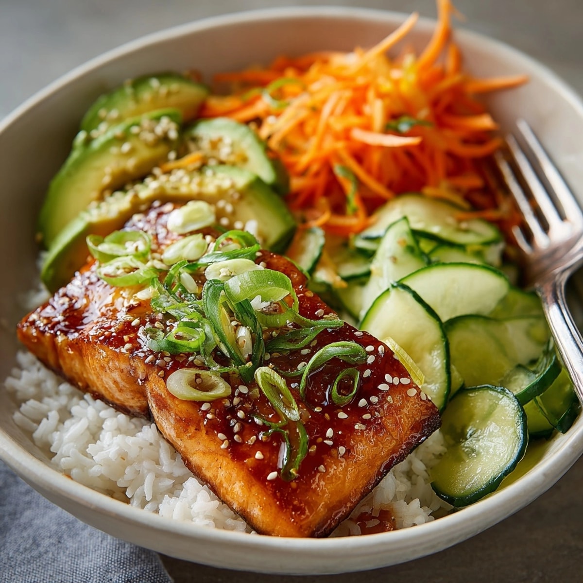 Making Honey Sriracha Glazed Salmon Bowls: Follow our simple instructions for a delicious, healthy meal prep.