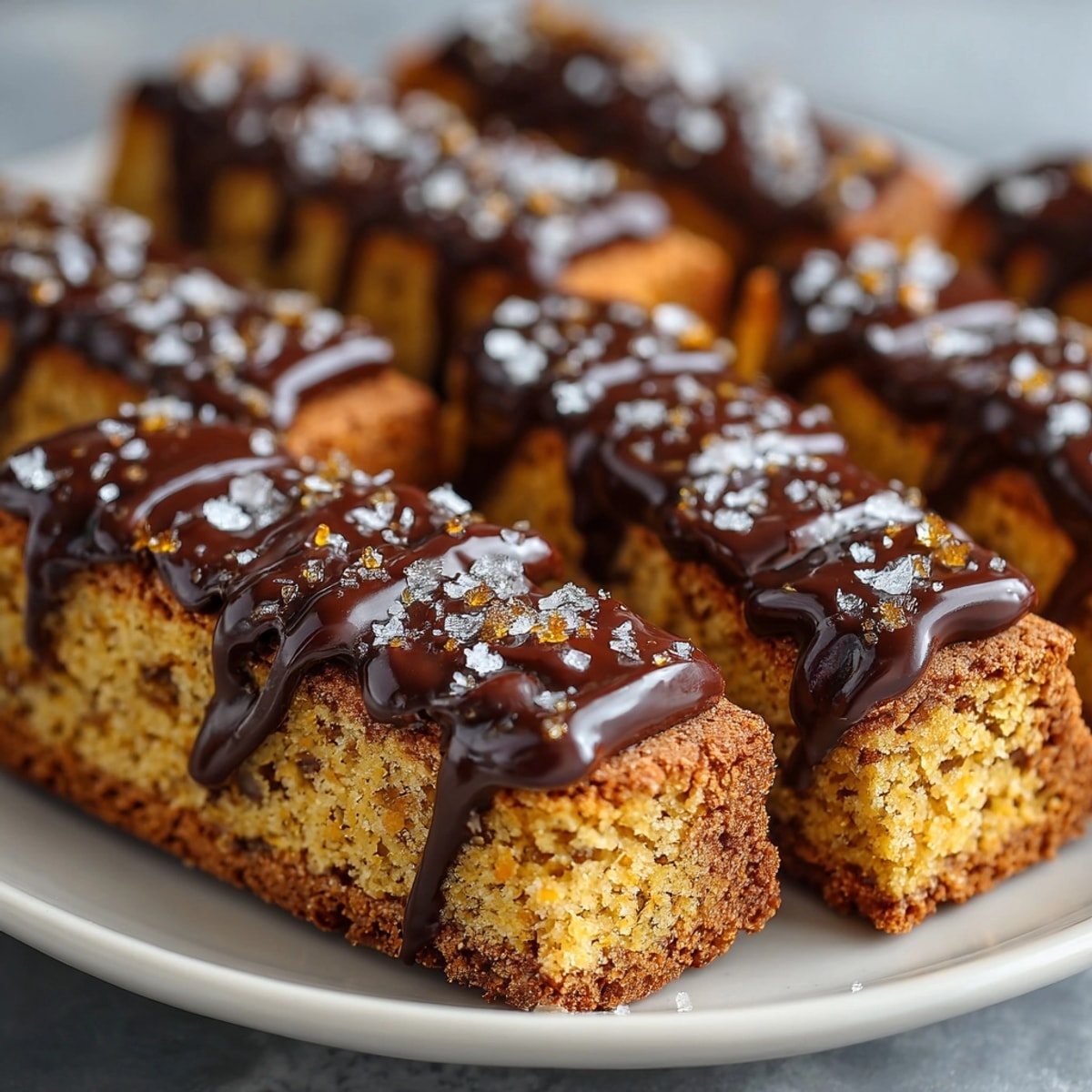 Homemade Chocolate-Dipped Gingerbread Biscotti, spices fragrantly filling the kitchen, ready for gift-giving.