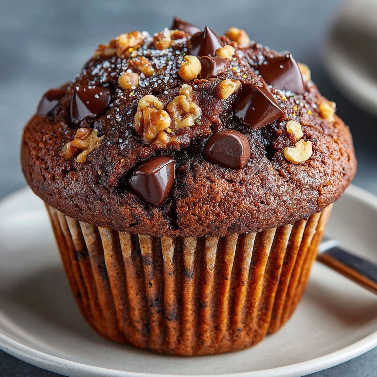 Golden-domed Olympic Chocolate Muffins, a batch of twelve, ready to fuel any athlete.