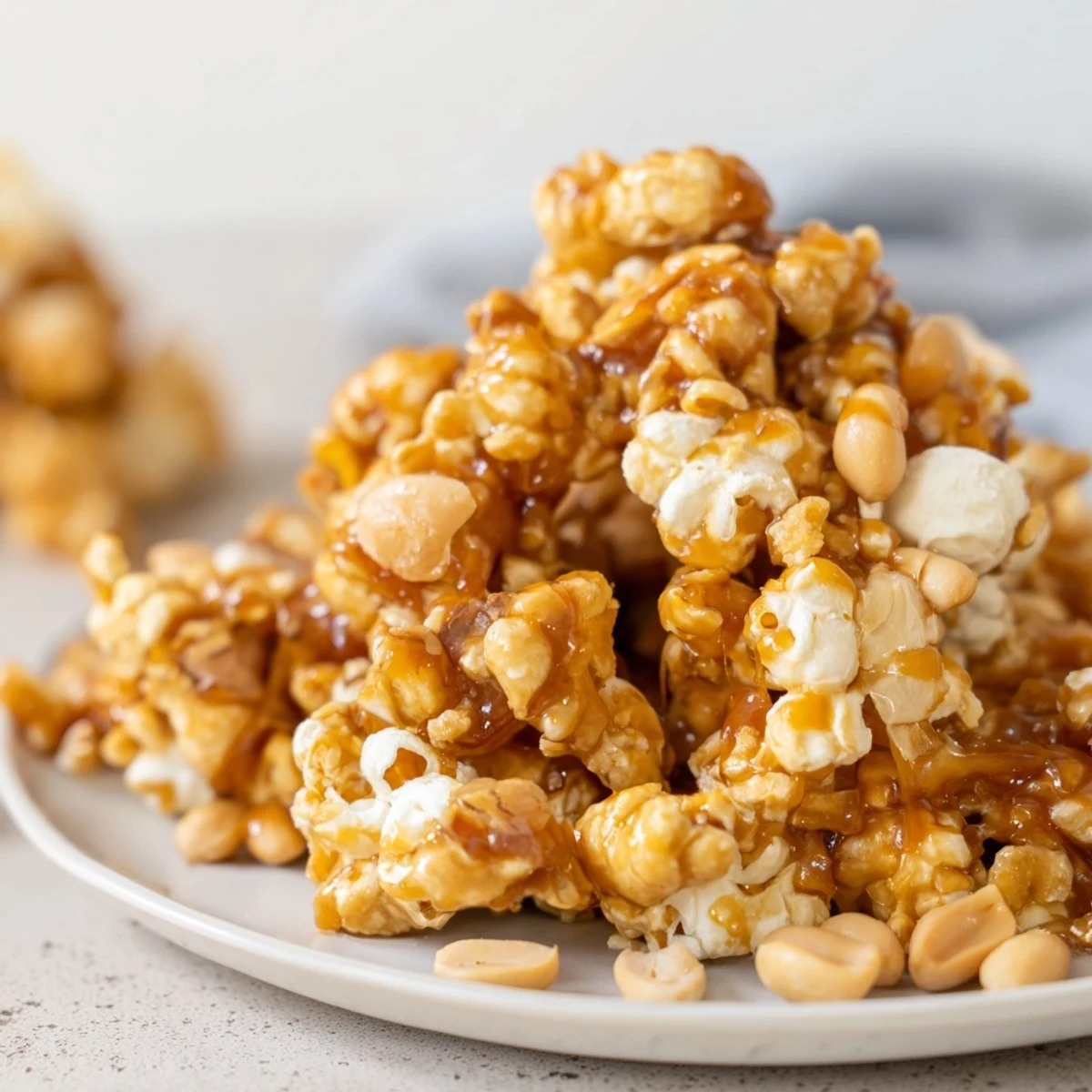Crispy Caramel Apple Cracker Jacks drizzled in buttery caramel, perfect for sharing.