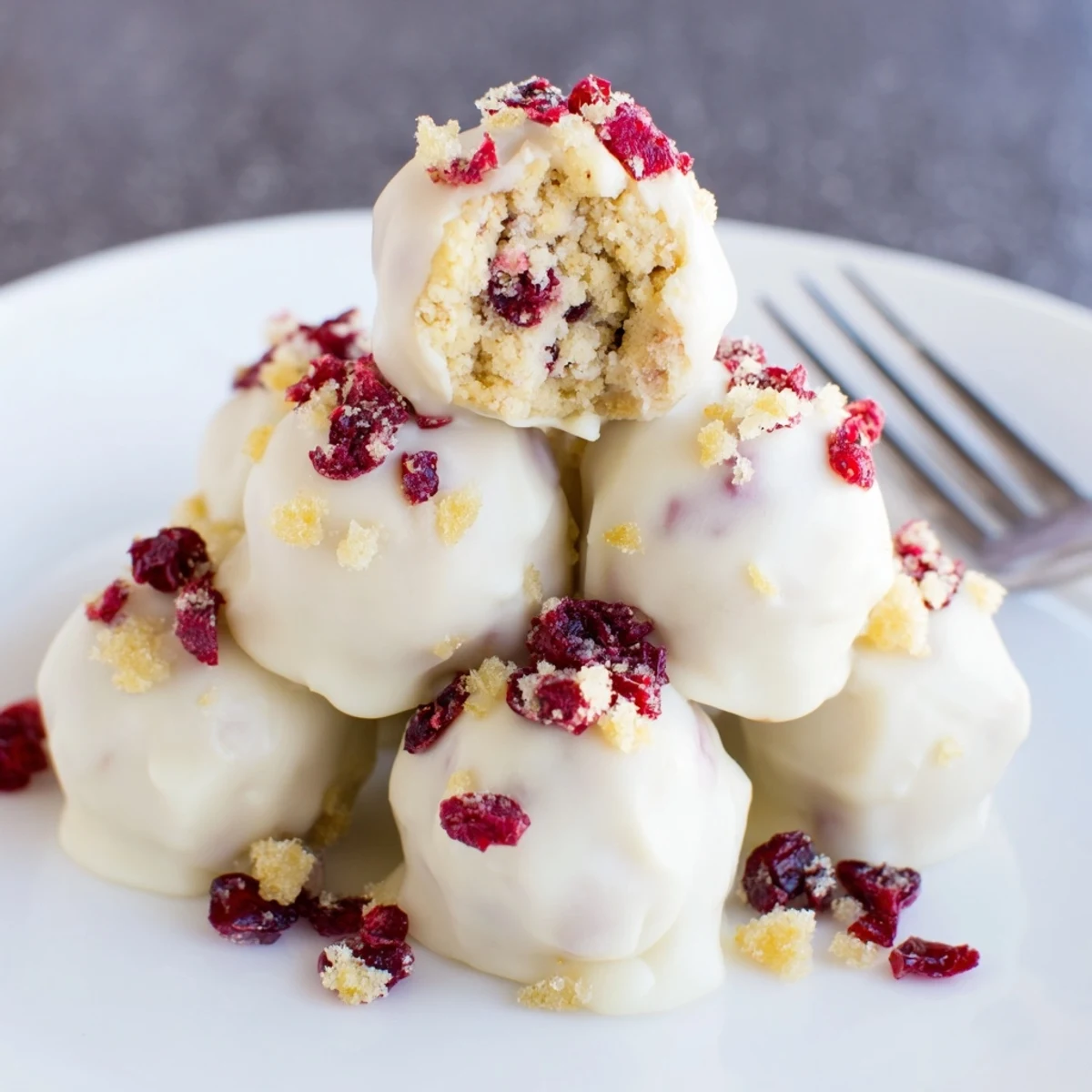 Ginger Cranberry Muffin Truffles