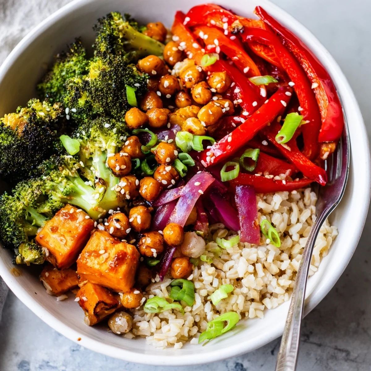 Savory miso-butter and gochujang-maple sauces brighten these delicious grain bowls.