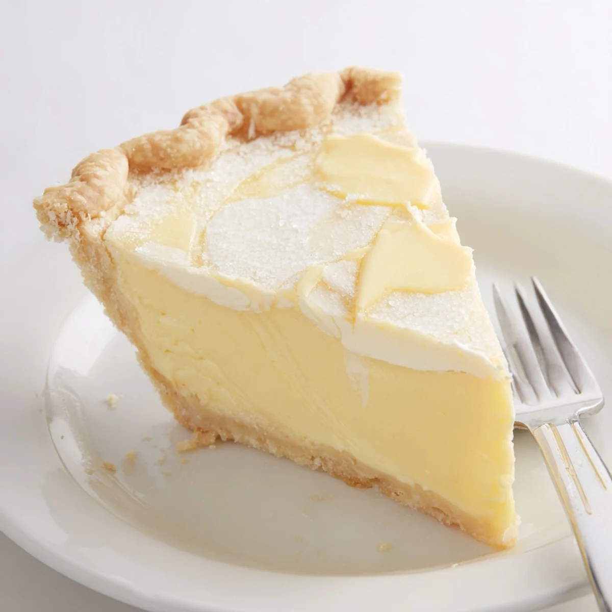 Creamy water pie cooling on a countertop, topped with fresh berries and whipped cream.  