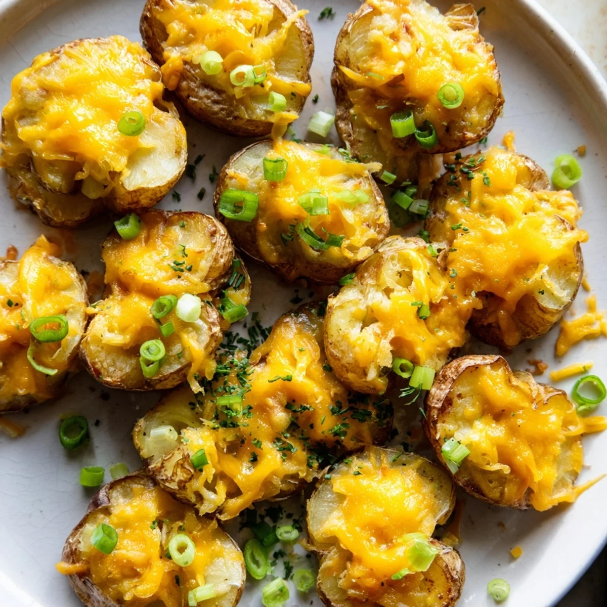 Smashed Green Onion Potato Bombs