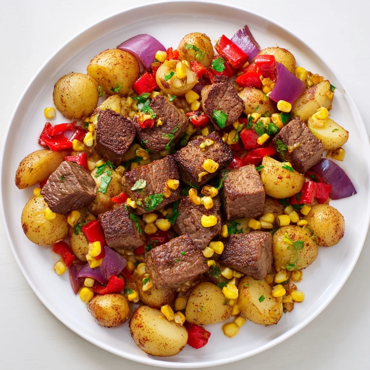 Southwest steak potato skillet