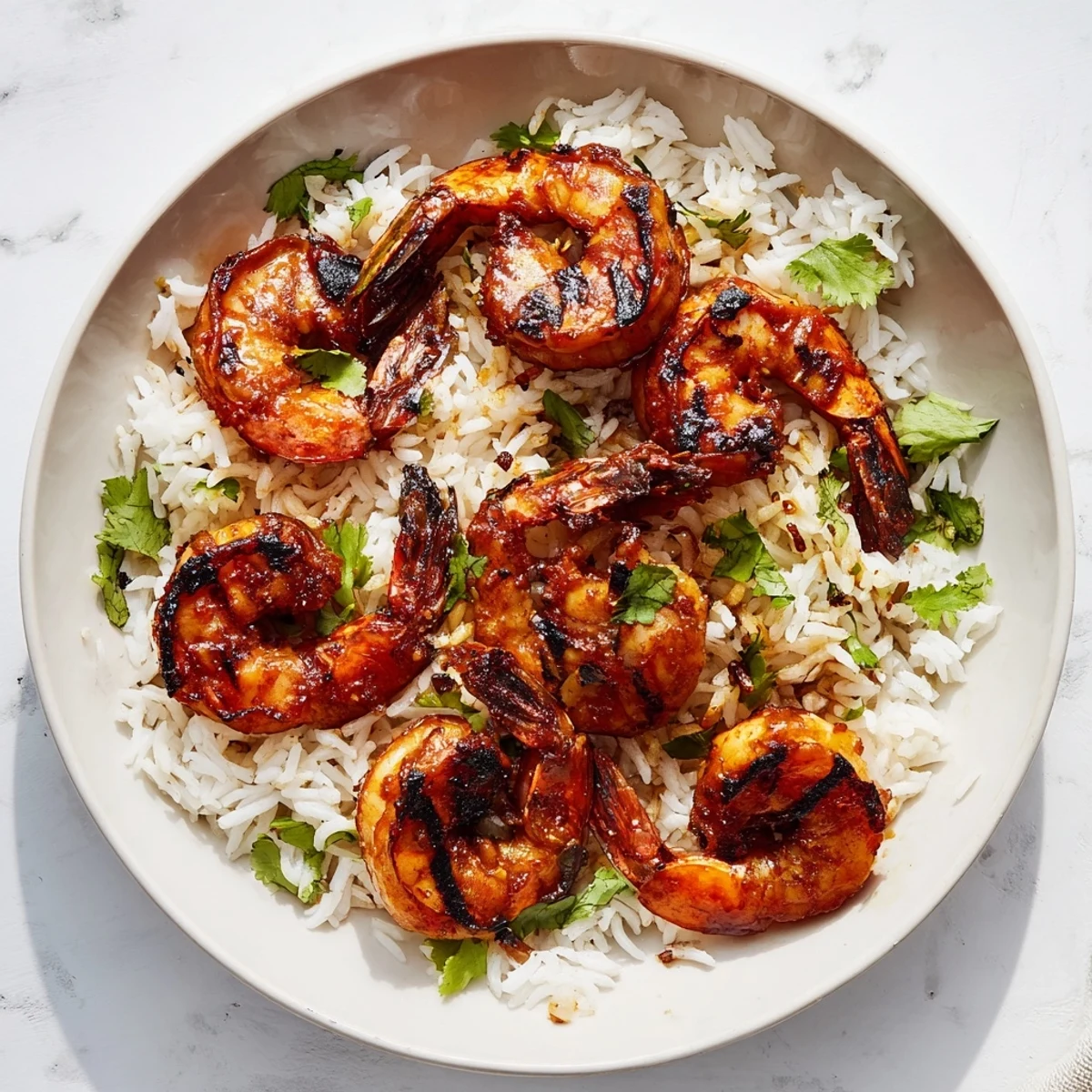 Grilled Chipotle Lime Shrimp & Rice with vibrant cilantro-lime rice, a zesty, smoky Mexican-inspired meal.
