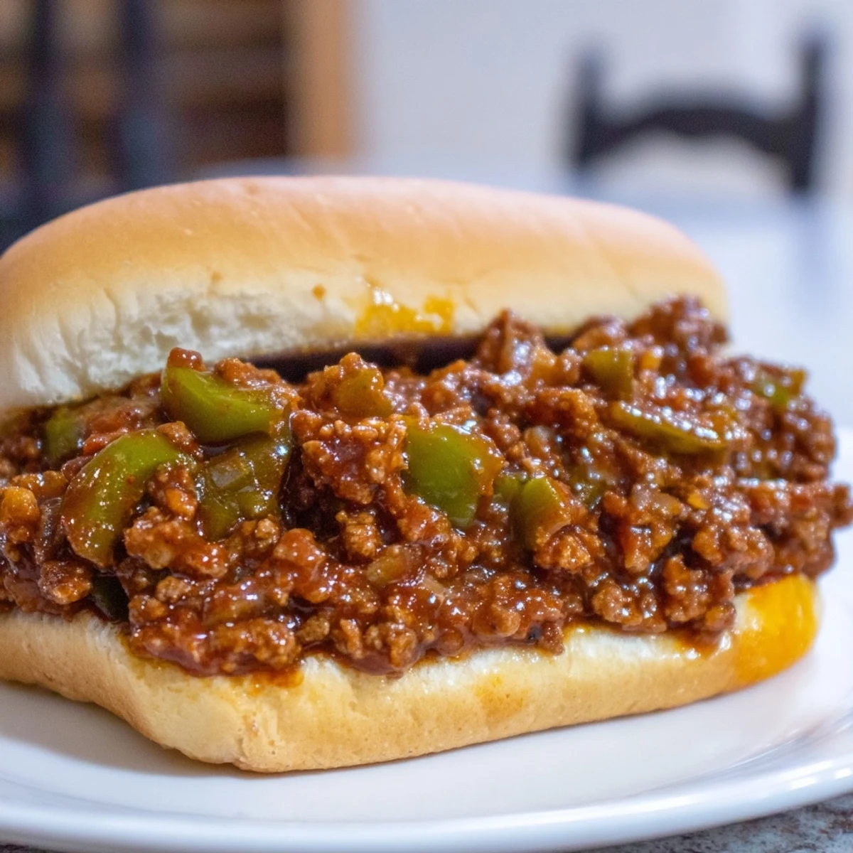 Steaming, savory Sloppy Joes piled high on toasted buns, ready for a comforting family meal.