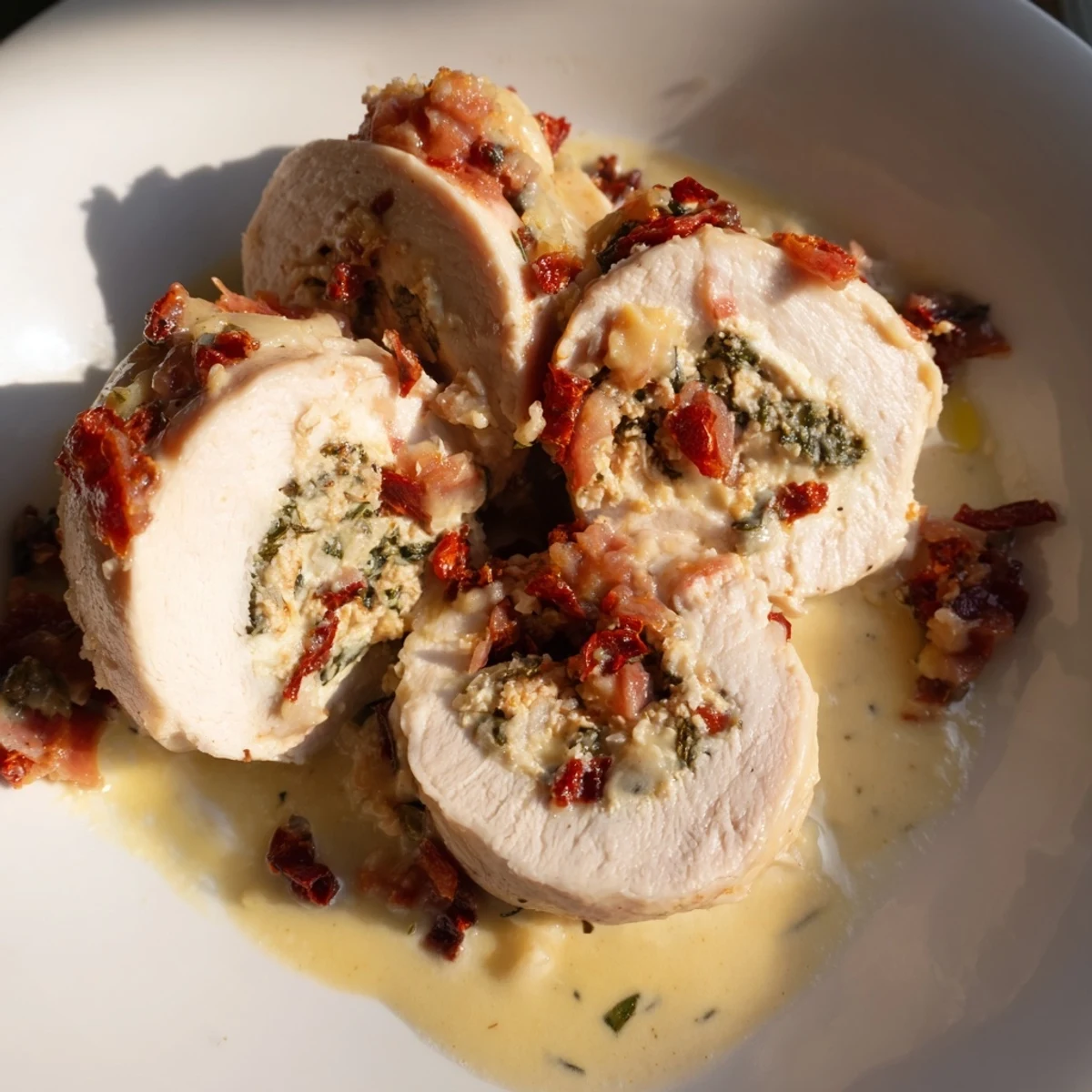 Imagine flavorful Marry Me Chicken and Stuffing Roulades, showcasing tender chicken rolls with rich, creamy sauce.