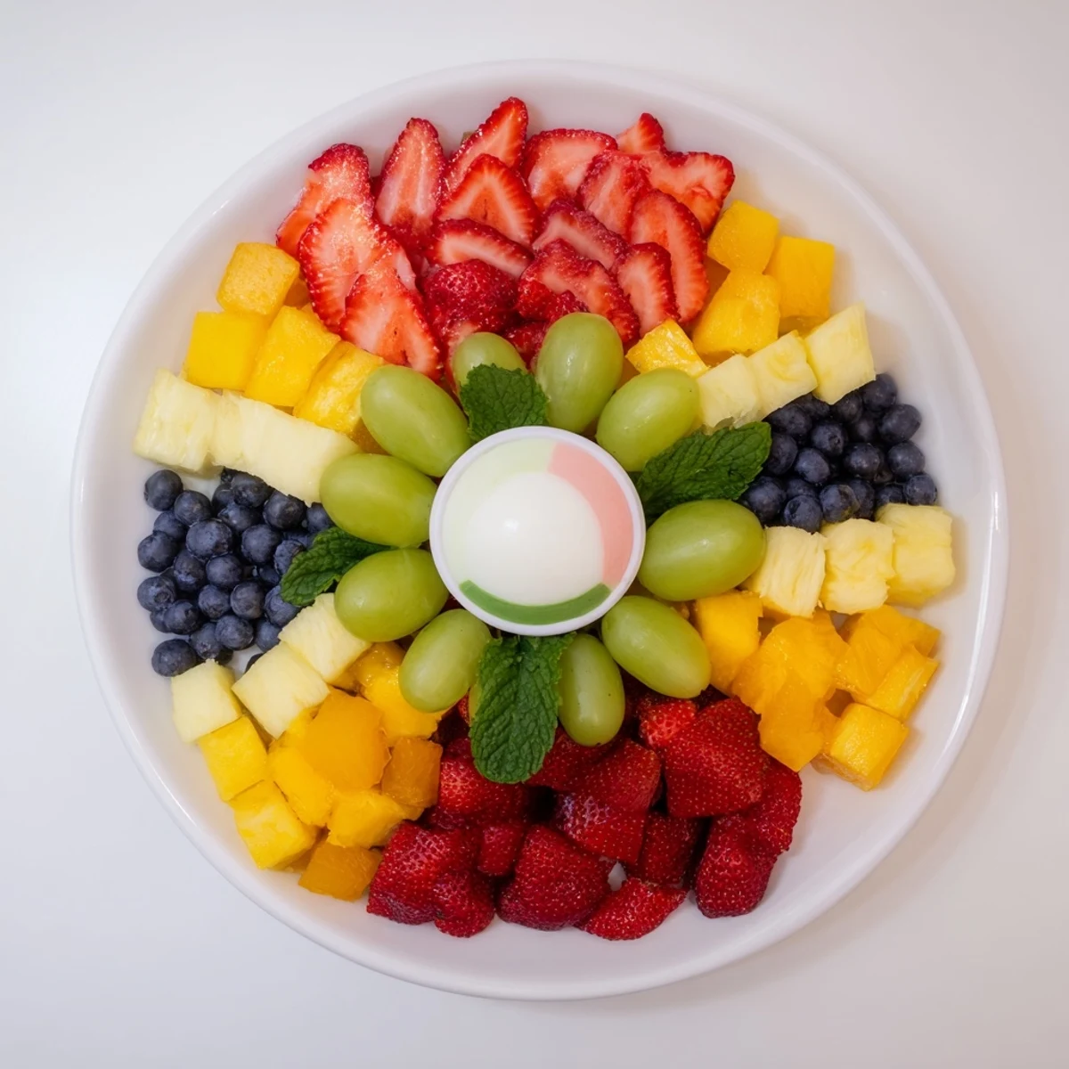 Vibrant Beach Ball Fruit Platter bursting with fresh, colorful summer fruits, perfect for sharing.