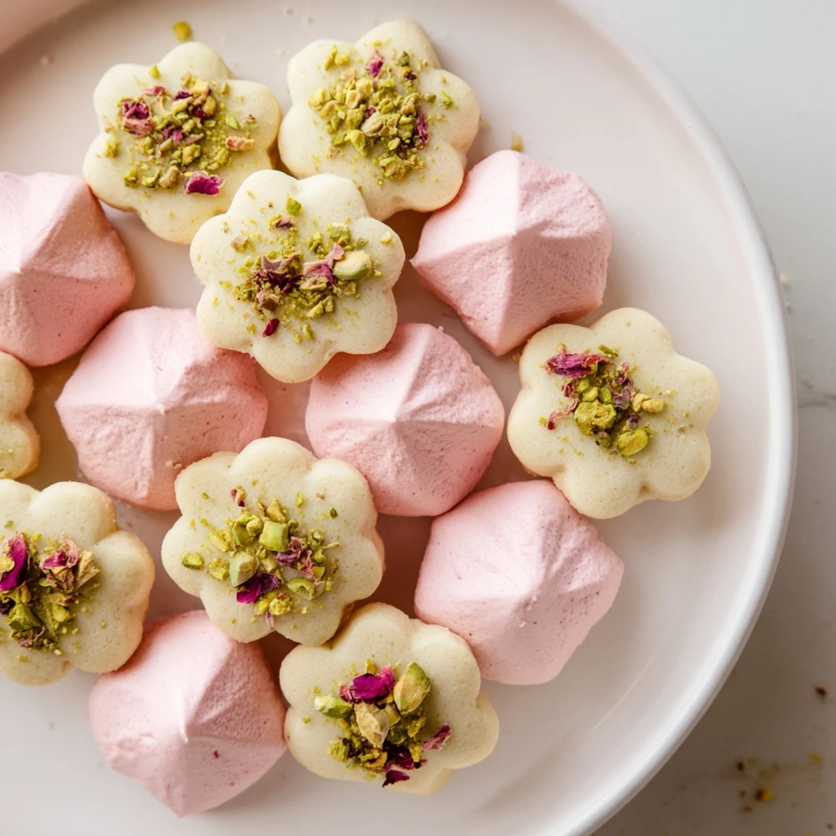 Daisy Chain Dessert Tray: A colorful, close-up view displaying exquisite bite-sized treats to tantalize your tastebuds.