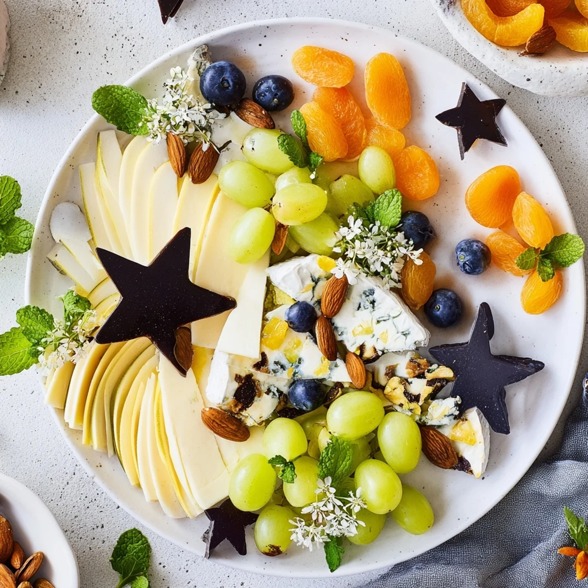 Enjoy this delightful Crescent Moon Midnight Snack Board, perfect for late-night nibbling under the stars, full of flavor.
