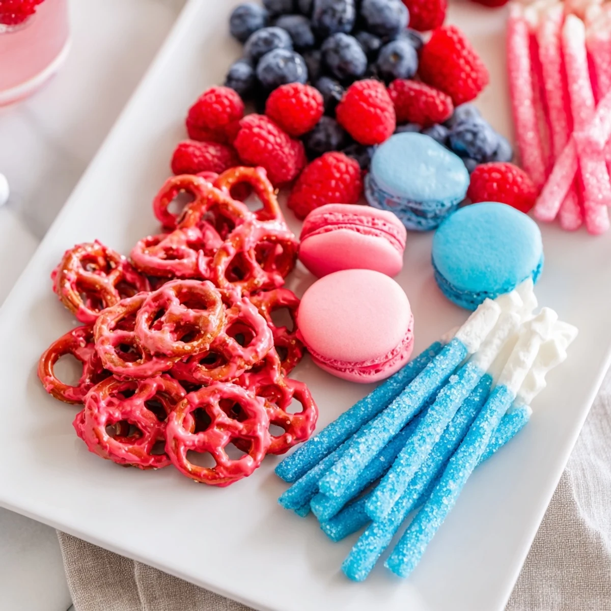 Pink and Blue Snack Board