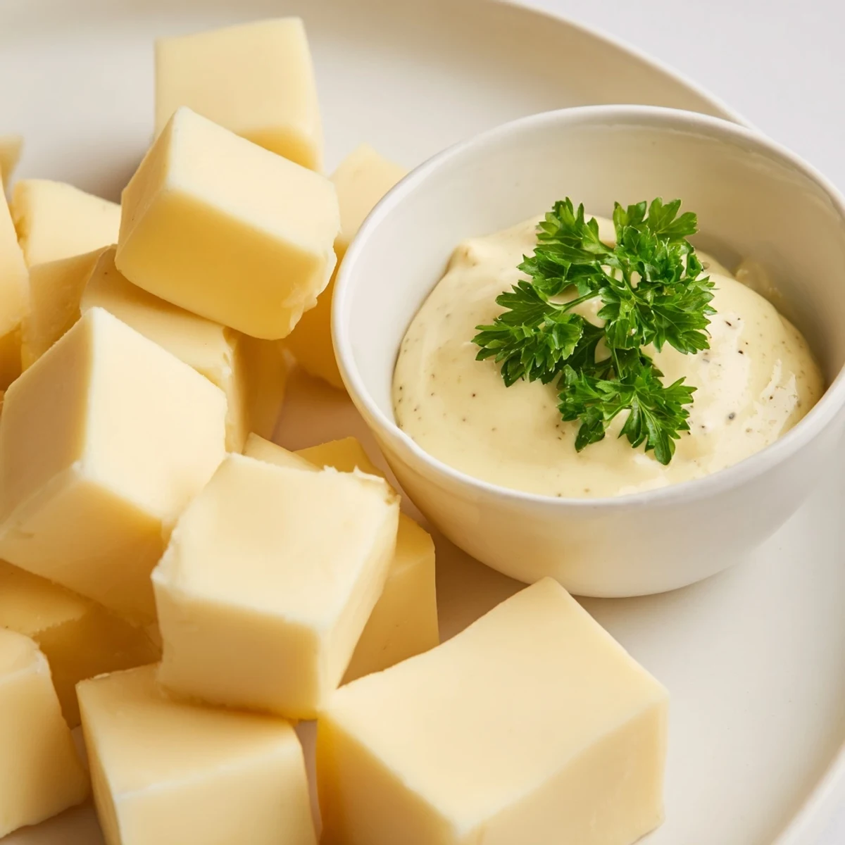 Gouda Cubes Mustard Dip