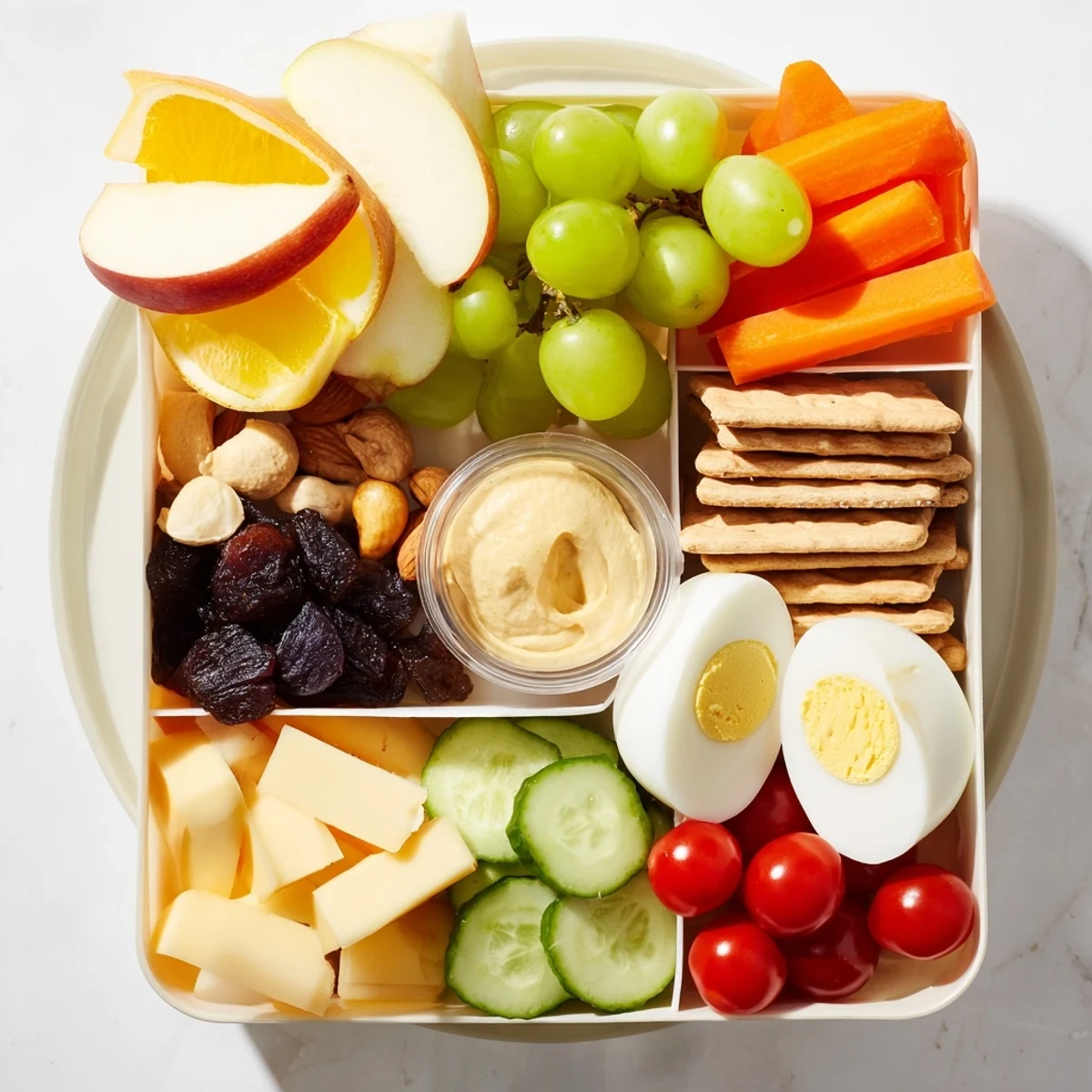 This appealing Road Trip Snack Box shows off an assortment of nutritious snacks ready to hit the road.