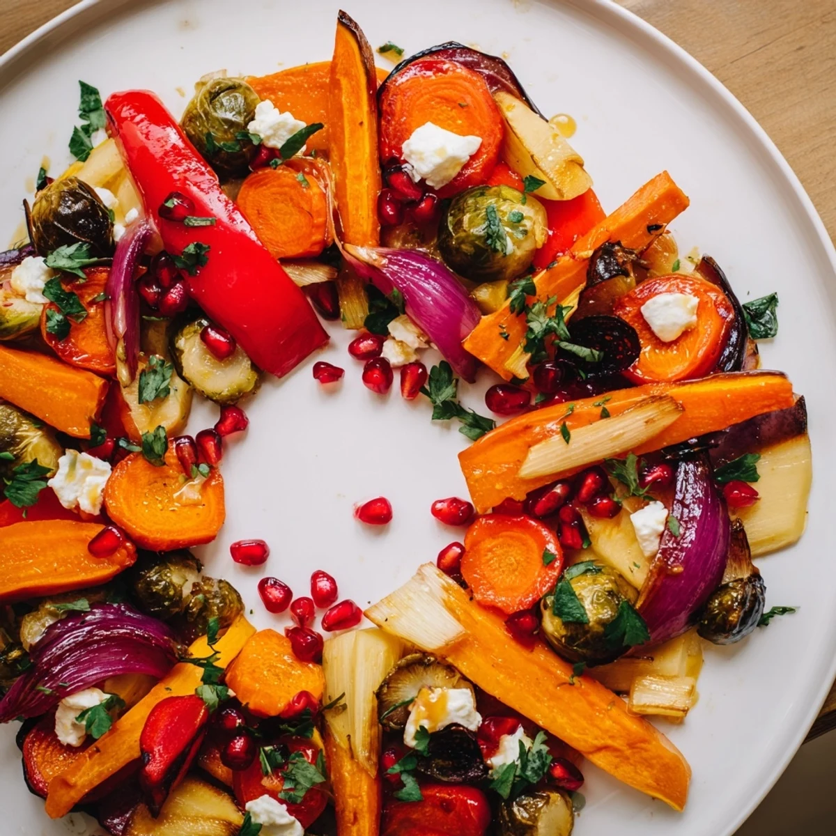 Festive Vegetable Christmas Wreath