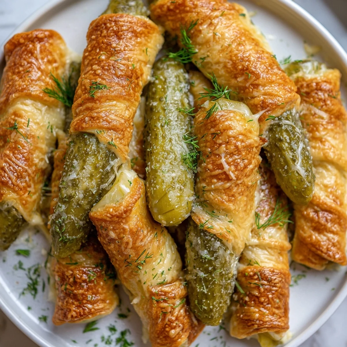 Melted Cheese Pickle Rolls