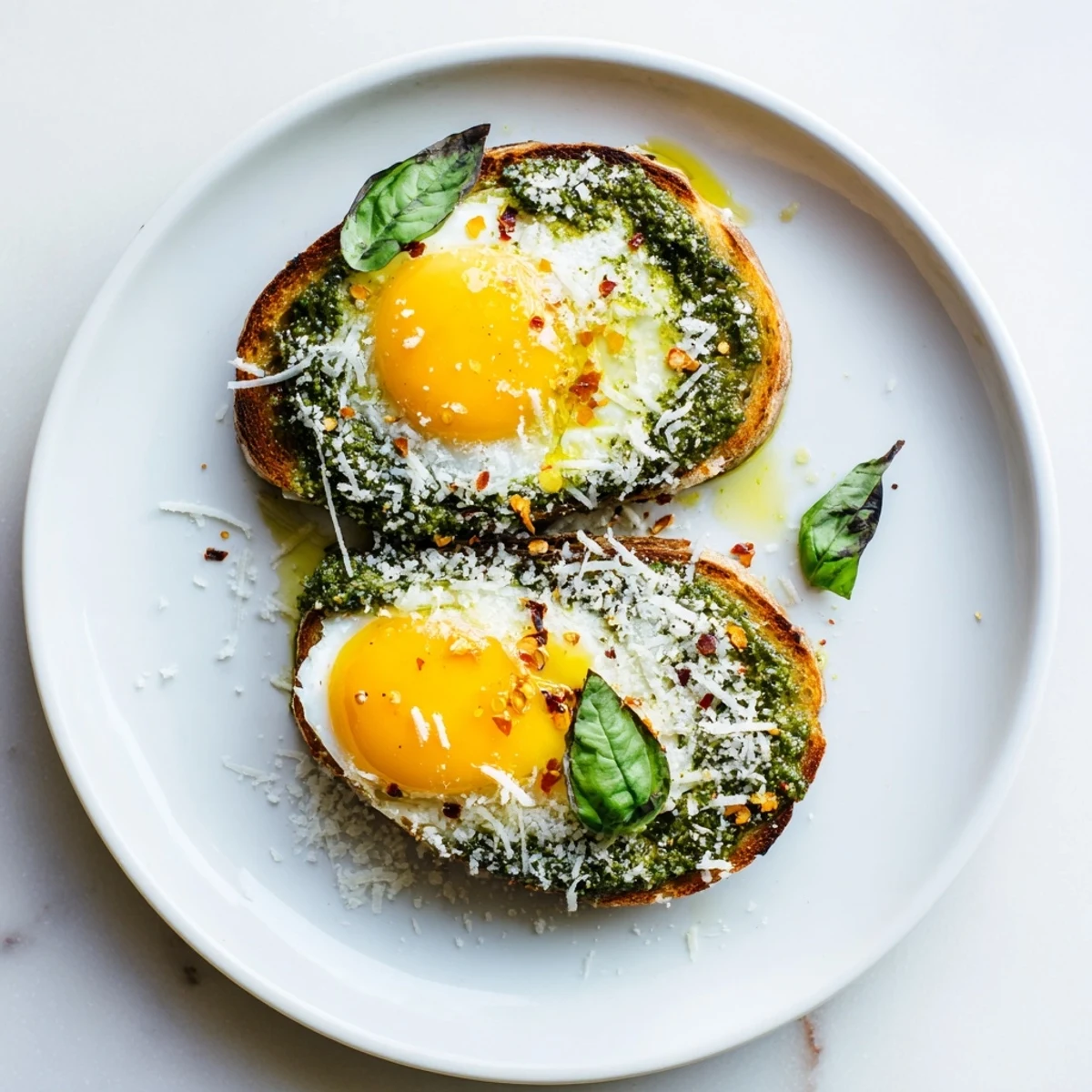 Pesto Egg Toast Delight