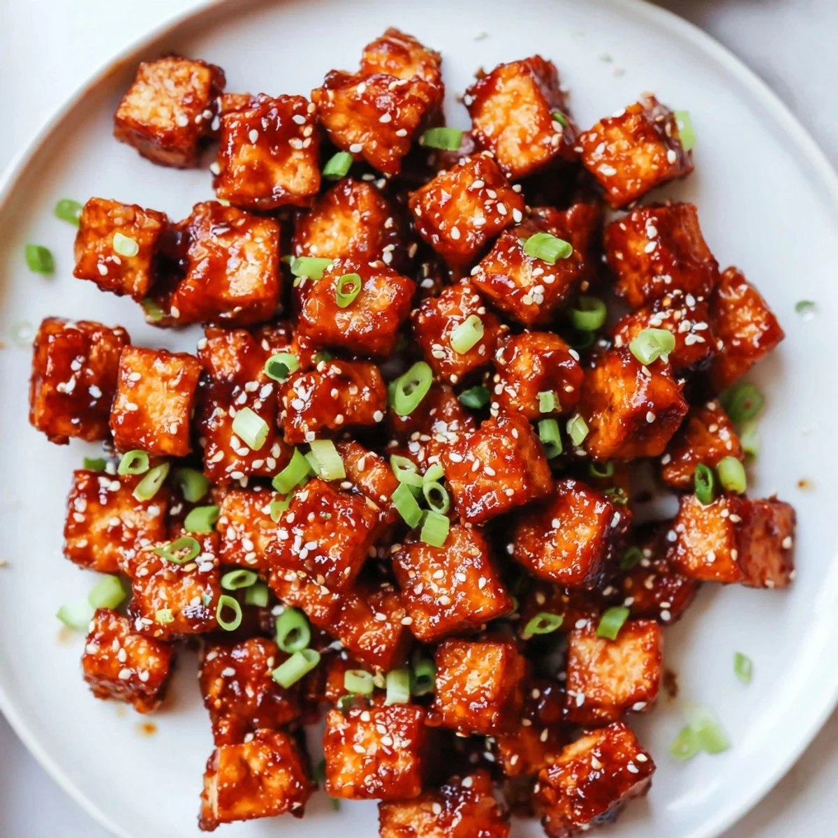 Honey Gochujang Tofu Cubes