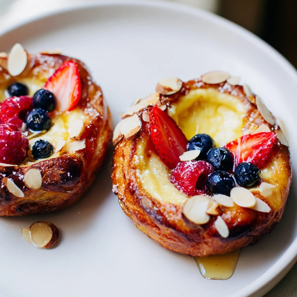 Custard Toast with Berries