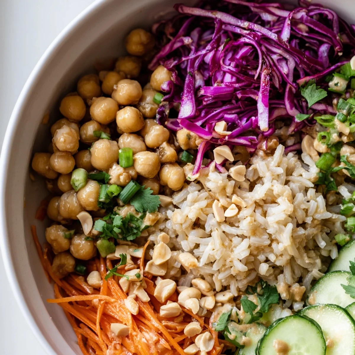 Peanut Chickpea Rice Bowl