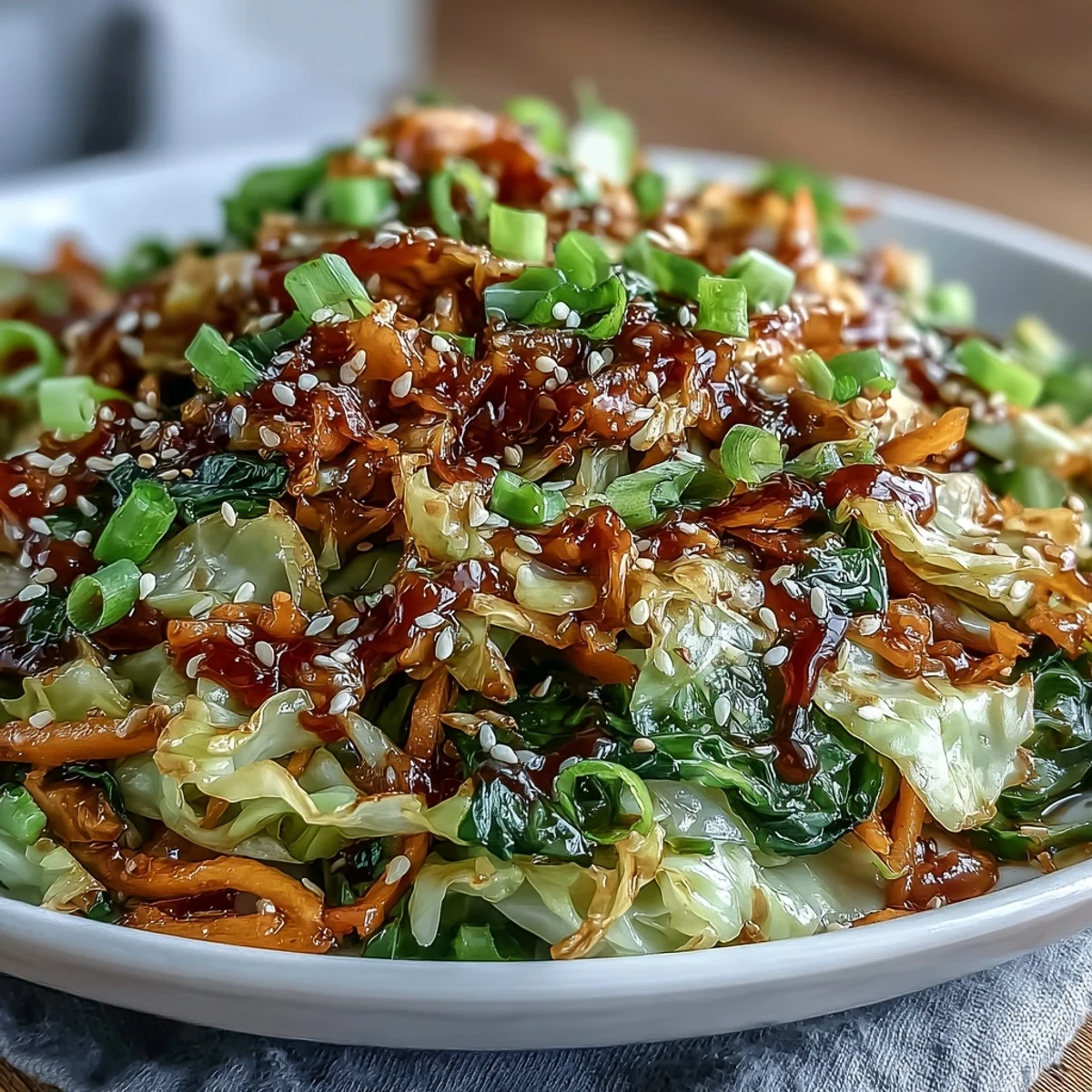 Sizzling Hot and Sour Cabbage in a hot wok with steam rising from tender-crisp cabbage leaves, fresh ginger, garlic, and spicy chili paste melding into a vibrant aromatic Chinese stir-fry.