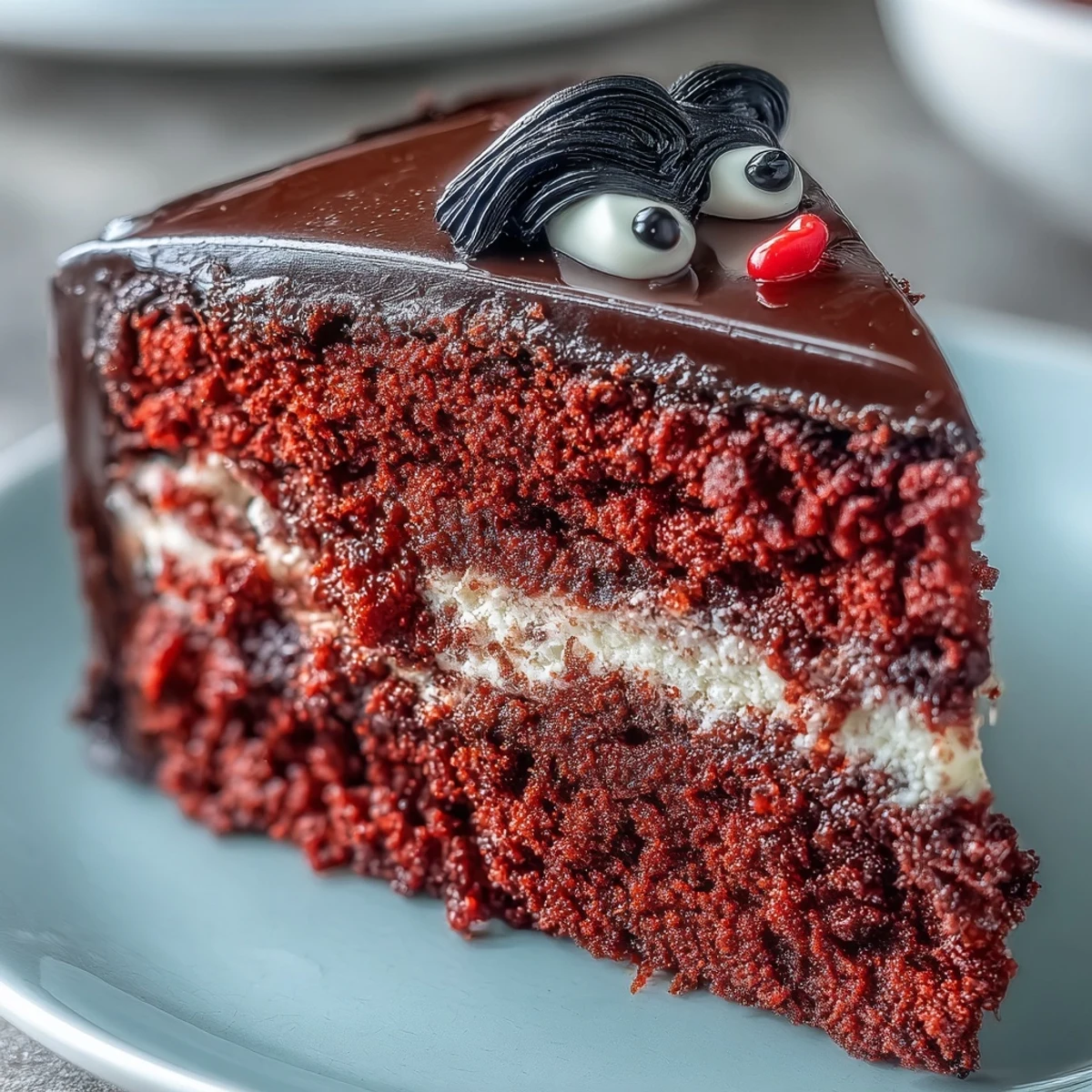 Unmolded red velvet Betty Boop Cake layers on a wire rack, showing tender crumb and vivid crimson color before frosting and cartoon decoration.