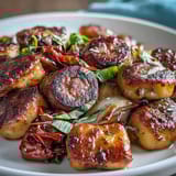 Vibrant sheet pan meal with tender gnocchi, savory sausage, and roasted peppers, topped with Parmesan for a satisfying flavor.  