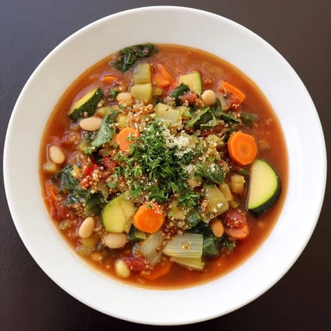 Minestrone with Quinoa Winter Greens