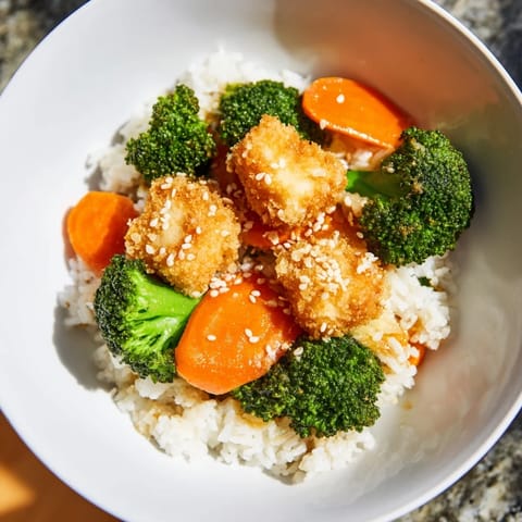 Sesame Tofu Broccoli Rice