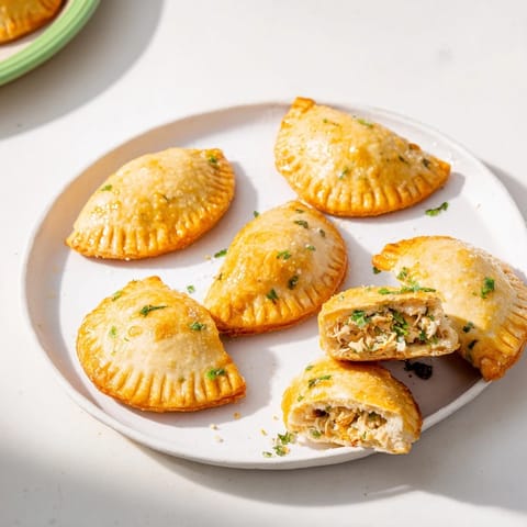 Tangy and delicious, these Chicken Piccata Mini Hand Pies are perfect for an appetizer or snack.