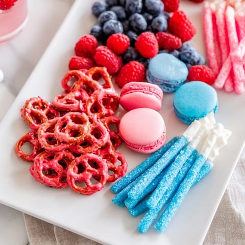 Pink and Blue Snack Board