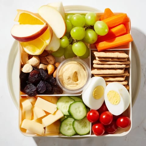 This appealing Road Trip Snack Box shows off an assortment of nutritious snacks ready to hit the road.