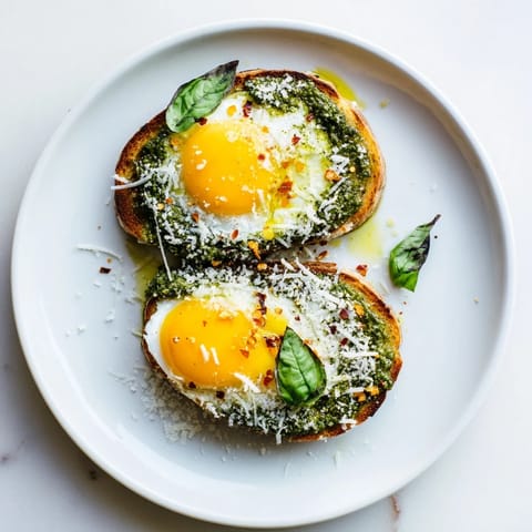 Pesto Egg Toast Delight