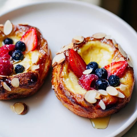 Custard Toast with Berries