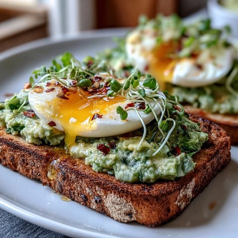 Light Avocado Egg Toast