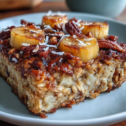 Vegan Tropical Oatmeal Bake