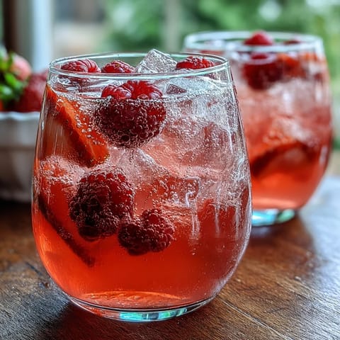 A vibrant pink lemonade punch with fresh citrus slices and berries, perfect for spring parties.