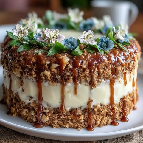 Floral Gold Leaf Cake