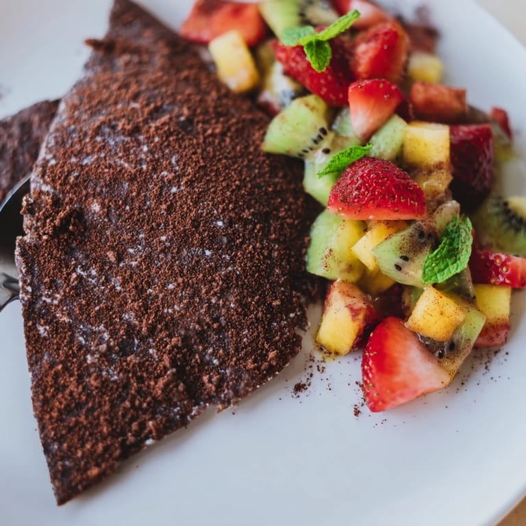 Homemade dessert chips & salsa feature a colorful, refreshing fruit medley.  