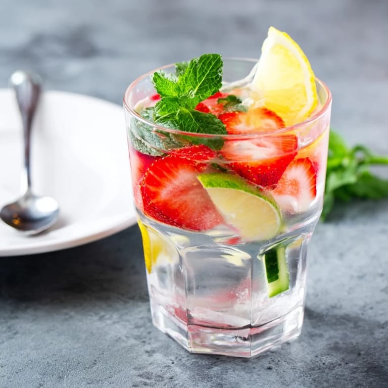 Deliciously hydrating water-based mocktails featuring citrus and cucumber slices.