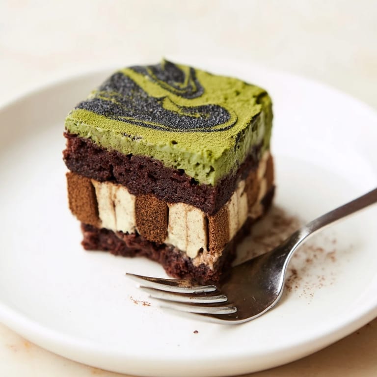 Indulge in fusion flavors with vibrant black sesame cheesecake bars and chai tiramisu.