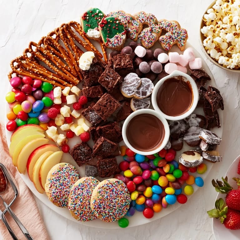 Festive dessert boards featuring sweet snacks and chocolate treats for any occasion.  