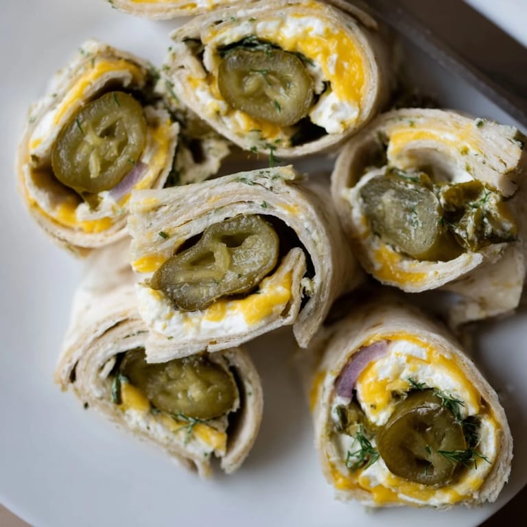 Deliciously tangy Pickle-in-a-Blanket bites, perfect for parties and quick gatherings.  