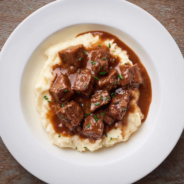 Warm, inviting image: apple cider-infused Fall Apple Cider Stew Mash, perfect comfort food for cold nights.