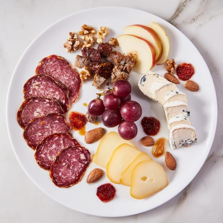 Enjoy the flavors of this Majestic Venison Charcuterie Platter, a beautiful serving with cured meats.