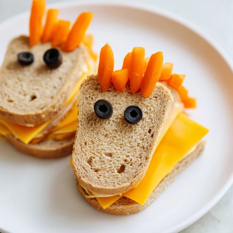 Homemade horse head sandwich cutouts, filled with cheese and turkey, are perfect for themed parties.