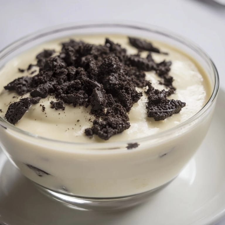 Vanilla Pudding with Crushed Oreos