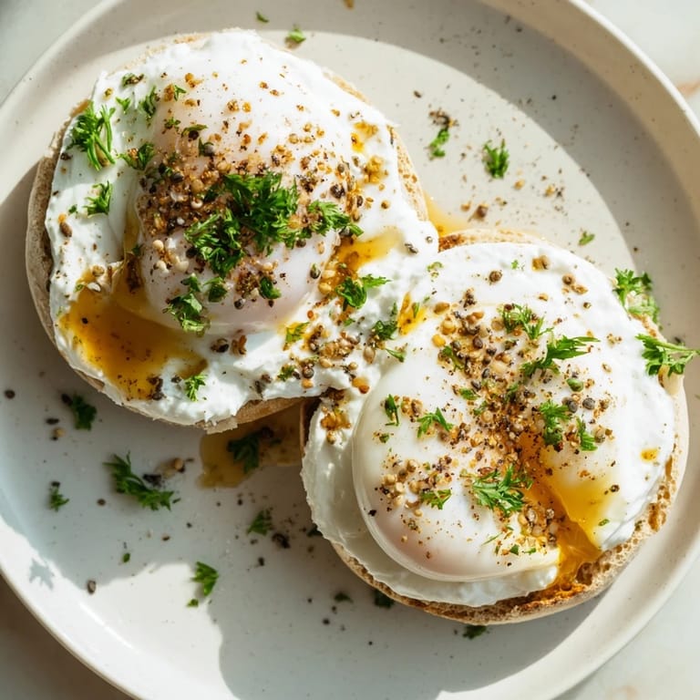 Elegant brunch: enjoy the flavorful fusion of Turkish and American flavors in Çılbır Eggs Benedict.