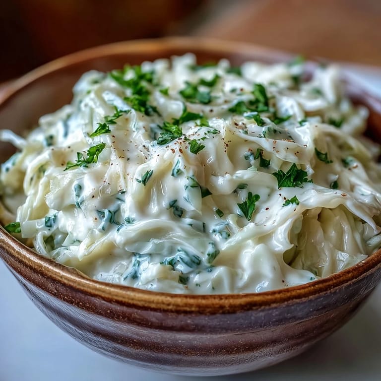 Quick 30-minute Creamed Cabbage with sautéed onions and nutmeg, served steaming in a bowl as a classic side dish.