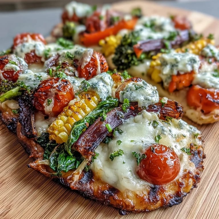 A festive and nutritious St. Patrick's Day Rainbow Veggie Flatbread Pizza, perfect for a fun, family-friendly meal or party platter.
